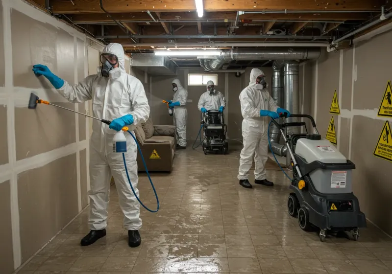 Basement Moisture Removal and Structural Drying process in Fowler, IN